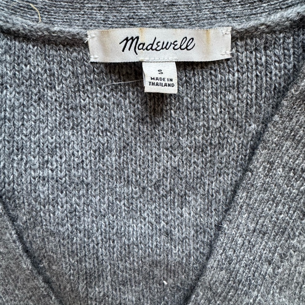 Madewell Gray Women's Sweater Vest - Picture 2 of 5